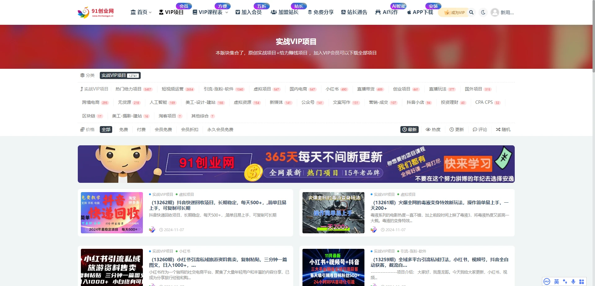 91创业网-不带数据 多主题
